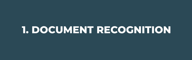 1. Document recognition