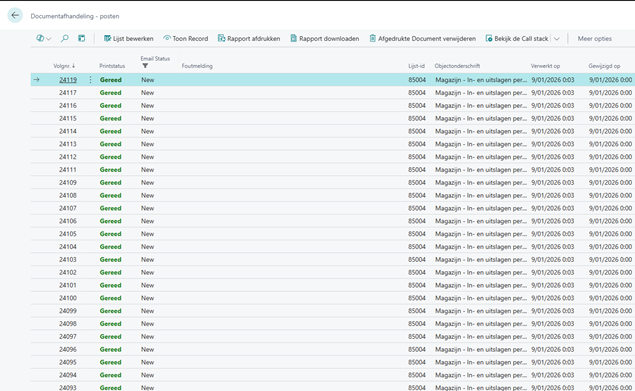 Documentafhandeling - posten