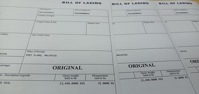 Bill of lading