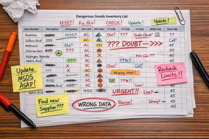 List Dangerous goods checks